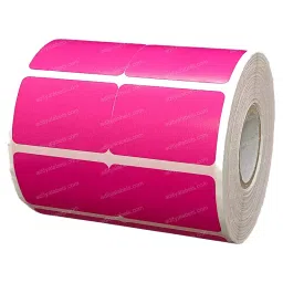 Tudko 38x25 mm 80 GSM 2 UP Self Adhesive Paper Label Pink (Pack of 2 Pcs) image 2