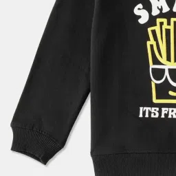 R&B Kids Black Graphic Print Relaxed Fit Sweatshirt image 4