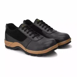 Enrich Field Steel Toe Safety Shoes Pure Leather Anti-Skid Size UK 8 Black Model 66BK-picture-45