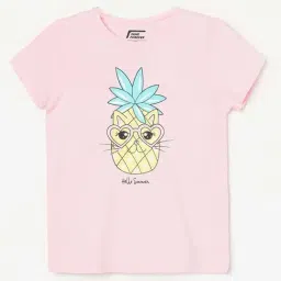 Fame Forever by Lifestyle Kids Candy Pink Cotton Printed T-Shirt-picture-42