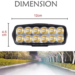 SHOP4U Waterproof 12 LED Fog Light Head Lamp Compatible with Mahindra All Models image 4