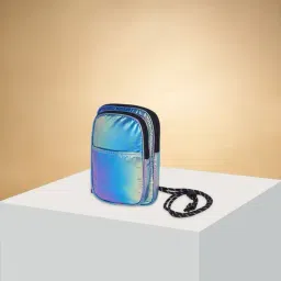 Forever Glam by Pantaloons Blue Solid Medium Mobile Pouch-picture-22