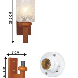 1ST TIME White Colourblocked Wood Contemporary Rectangle Shaped Wall Lamp image 2