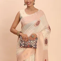 Mitera Woven Design Zari Saree image 2