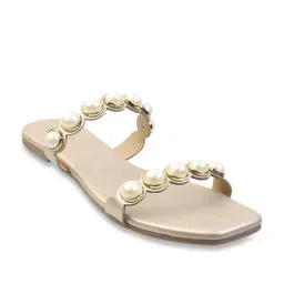 Metro Women's Golden Ethnic Sandals-picture-47