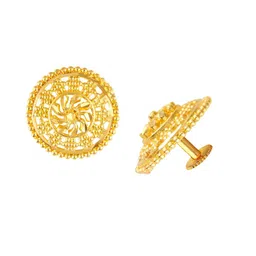 DIVASTRI Set Of 2 Gold-Plated Circular Studs image 2
