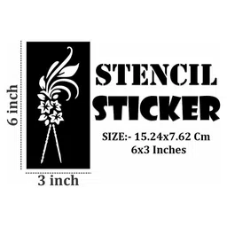 VOORKOMS Mehndi Design Stencil Sticker image 2