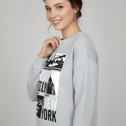 Calm Down Women Printed Sweatshirt image 3