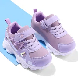 Cute Walk by Babyhug Sneaker Shoes With Velcro Closure - Purple-picture-25