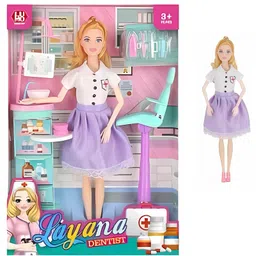 Lumo Brilliant Toys Layana Dentist Doll Set for Kids, Interactive Dental Playset With Accessories Fun Entertainment Role-Play Kids Toys - Multicolor - Height 32 cm-picture-13