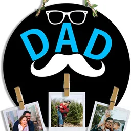 SEHAZ ARTWORKS Black & Blue Printed Wooden Wall Hangings-picture-27