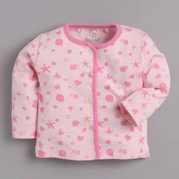 BABY GO Pack Of 3 Full Sleeves Coral  Printed  Tees - Pink image 5