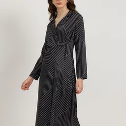 FableStreet Satin Wrap Dress image 2