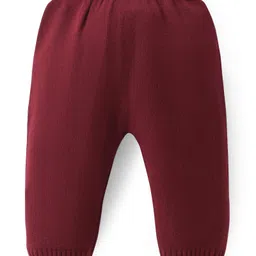 doodle poodle Doddle Poodle Cable Knit Full Sleeves Pullover Solid Sweater Set - Dark Red image 5