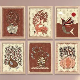 WALLLANE Brown Abstract Wall Paintings-picture-33