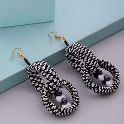 Priyaasi Gold-Plated Circular Artificial Beaded Drop Earrings-picture-41
