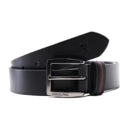 Woodland Black Woven Casual Leather Belt for Men-image-87