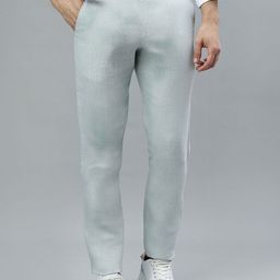 Iconic Men Mid Rise Pure Linen Trousers-picture-29