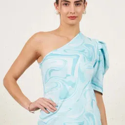 Carlton London Blue Printed Top-image-5