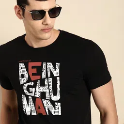 Being Human Men Brand Logo Printed Pure Cotton T-shirt-picture-10