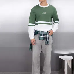 Trendyol Men Colourblocked Round Neck Long Sleevs Pullover Sweatshirt-image-69