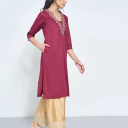 RANGMANCH BY PANTALOONS Women Embroidered Kurta image 2