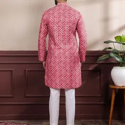 Koshin Men Ethnic Motifs Printed Festive Cotton Straight Kurta image 2