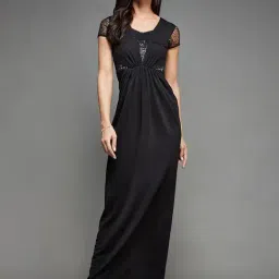Miss Chase Black Embellished Maxi Dress-picture-32