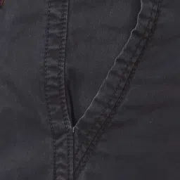 Basics Comfort Fit Dark Grey Garment Dyed Knee Length Shorts image 4