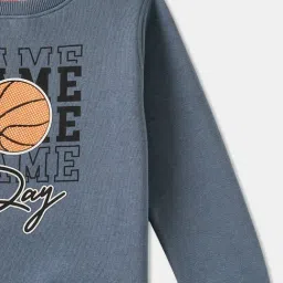 R&B Kids Blue Graphic Print Relaxed Fit Sweatshirt image 3