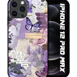 QRIOH Floral Printed iPhone 12 Pro Max Back Case Mobile Accessories image 2