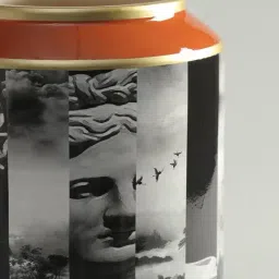 Home4U Multicolor Porcelain Surreal Vase image 3