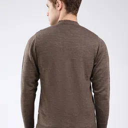 Monte Carlo Men Checked V Neck Woollen Cardigan image 5