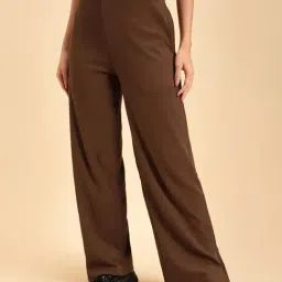 Bewakoof Brown Cotton Regular Fit Mid rise Pants-picture-17