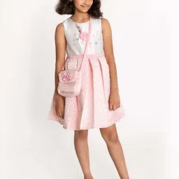 A Little Fable White & Pink Applique Dress-image-2