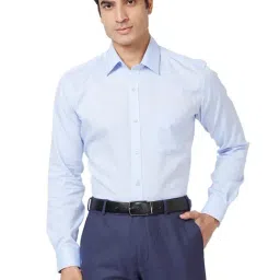Park Avenue Blue Cotton Regular Fit Shirt-image-65