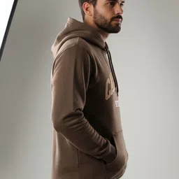 YONGE Men Printed Hooded Sweatshirt image 4