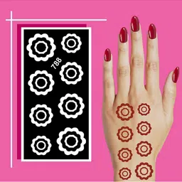 VOORKOMS Floral Mehndi Stencil Sticker-picture-29