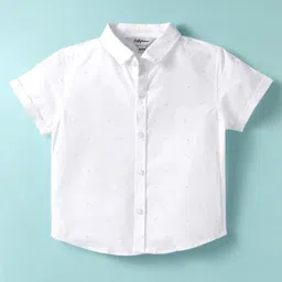 ToffyHouse Poplin Woven Half Sleeves 3 Piece Party Suits with Checks Print - White & Tan image 2