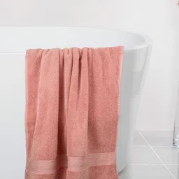 Myntra Elegant Homes Peach-Coloured 1 Cotton 600 GSM Bath Towel image 2