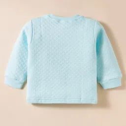 Tango Knit Full Sleeves Night Suit With Animal Print - Aqua image 3