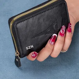 SZN Brown Anti-Theft Card Case with Cash Pockets image 2