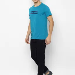 Allen Solly Men Blue Printed Round Neck T-shirt image 5