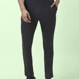 Ajile by Pantaloons Anthra Melange Cotton Slim Fit Trackpants-picture-8