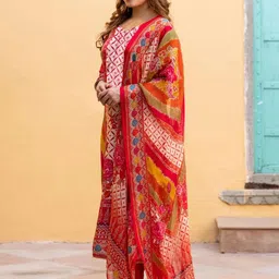 KALINI Women Ethnic Motifs Printed Regular Kurta with Trousers & With Dupatta image 2