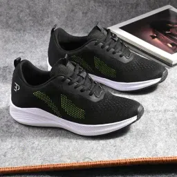 El Paso Men's Black Running Shoes-image-92
