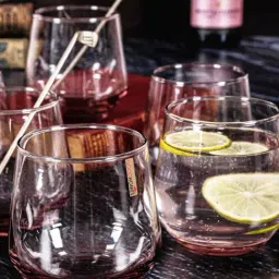 Goodhomes Pink Glass Tumbler - Set of 4-picture-29