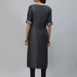 Aurelia Grey Straight Kurta image 2