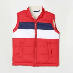 Juniors by Lifestyle Kids Red & White Color Block Jacket-image-36