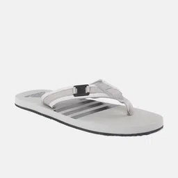 ADIDAS Men Grey & Black & Brand Logo Printed Enthuso Thong Flip-Flops image 2
